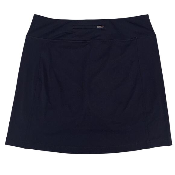 J. Jill Fit A-Line Knit Skort Navy Small Tall Elastic Waist Stretch Pull On EUC - Picture 2 of 8